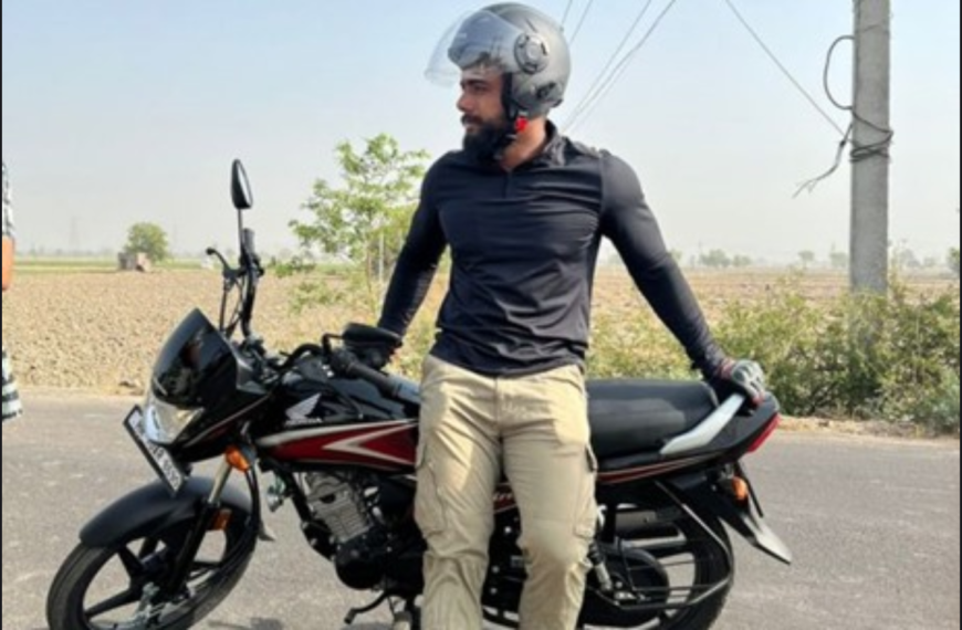 Ankit Baiyanpuriya promotes Honda Shine 100 motorcycle