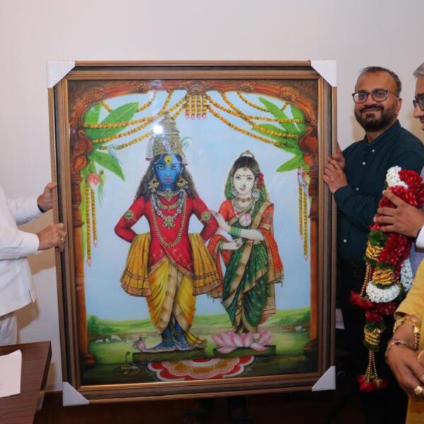 South African Artist Gifts Unique Lord Vitthal Painting to&hellip;