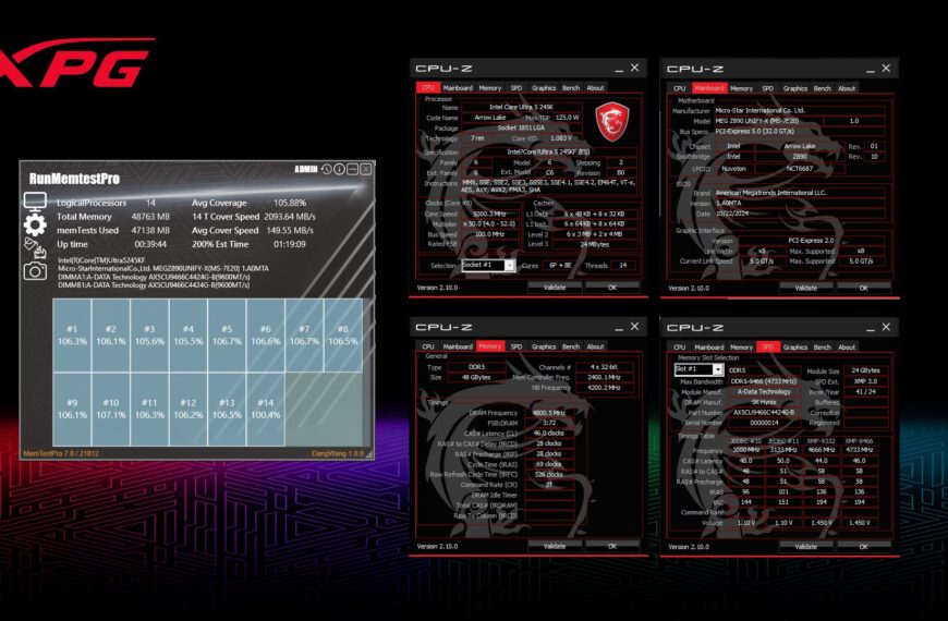 ADATA & XPG DDR5 Memory Certified Compatible by Top 4 Motherboard…