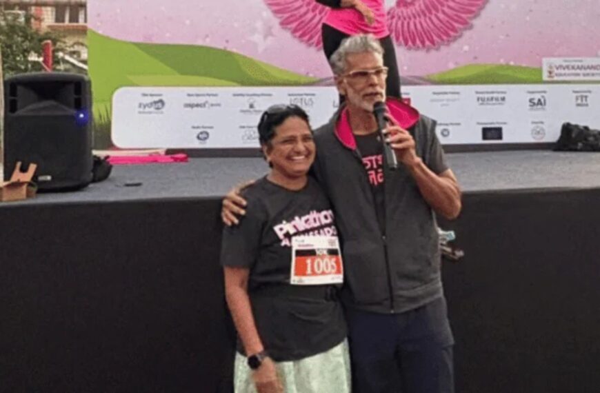 Vivekanand Education Society Hosts Milind Soman’s Pinkathon Promotional Event
