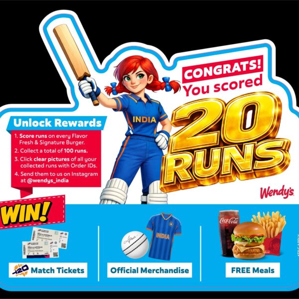 Wendy’s India Partners with Coca-Cola for T20 World Cup Consumer Campaign
