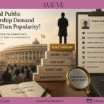 Illustration representing public leadership, governance and accountability in India for The Mauve Opinion.